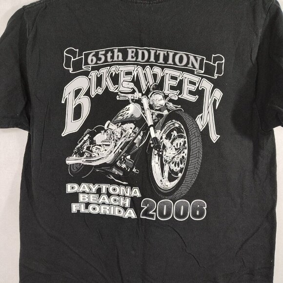 Jerzees 2006 Daytona Bike Week Motorcycle Black T-Shirt Men Women Size M - Picture 5 of 7